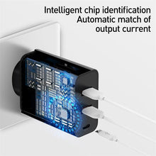Load image into Gallery viewer, 3 Ports USB Fast Charger 60W Support Quick Charge  Type-C PD Charger QC 4.0 3.0 Phone Charger
