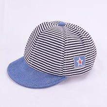 Load image into Gallery viewer, Cartoon Bear Baby Hat Cap Adjustable Baseball Cap Cute Striped Cotton Kids Sun Hat for Baby Boys
