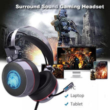 Load image into Gallery viewer, STEVVEX N43 Stereo Gaming Headset 7.1 Virtual Surround Bass Gaming Earphone Headphone with Mic LED Light for Computer PC Gamer (N43)
