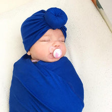 Load image into Gallery viewer, Newborn Toddler Baby Girl Turban Cotton Beanie Hat Warm Soft Cap Solid Knot Soft Wrap In Modern Style
