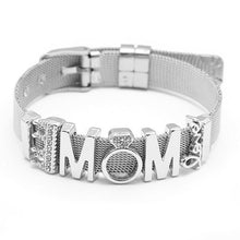 Load image into Gallery viewer, Fashion Stainless Steel Woman and Men Bracelet Mesh Bracelet Set Crystal Heart Anchor Charm Fine Bracelet Bangle For Female Lover
