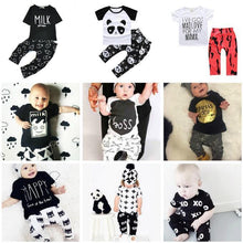 Load image into Gallery viewer, Modern Printed Baby Boy Clothes Sets T-shirt+ Pants Cartoon Printed Clothing Set For Boys In Elegant Design
