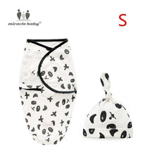 Load image into Gallery viewer, Baby Swaddle Blanket With Cap Swaddle Wrap Swaddling bag  Baby Sleeping Bag
