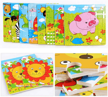 Load image into Gallery viewer, 1 Pcs Animal Wooden Puzzles For Children In Wooden 3D Mosaic Puzzles Kids Educational Toys Design  For Baby Birthday Gifts
