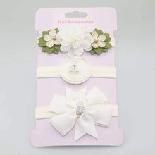 Load image into Gallery viewer, Luxury Modern Baby Headband Crown Flower Bows Hairband Baby Girl Headbands Newborn Hair Accessories Elastic Baby Hair Band
