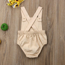 Load image into Gallery viewer, Newborn Infant Baby Boy/Girl Bodysuit Summer Button Jumpsuit Striped Casual Sleeveless Backless Solid Outfits Clothes for Girls
