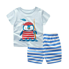 Load image into Gallery viewer, Modern Baby Short Sleeve Clothing Set For Boys And Girls Cotton Underwear SuitSummer Pajamas for Kids
