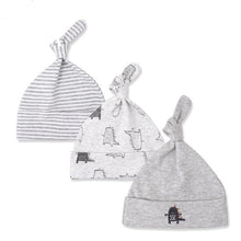 Load image into Gallery viewer, Printed Baby Hats &amp; Caps For Newborn Baby Accessories In Elegant Modern Design Set Of 3PCS For Baby Kids
