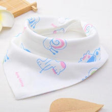 Load image into Gallery viewer, Cute Breathable Bibs Baby Feeding Cartoon Printing Super Absorbent Triangle Scarf Bib Cotton For Newborn Infant Girls And Boys
