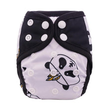 Load image into Gallery viewer, Newborn Pocket Diaper Cloth Diapers Bamboo Charcoal Inner Waterproof PUL Outer Double Gussets Nappies for Baby
