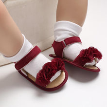 Load image into Gallery viewer, Princess Cute Baby Girls Newborn Infant Floral Sandals Soft Crib Walkers Breathable Shoes Best Baby Gift
