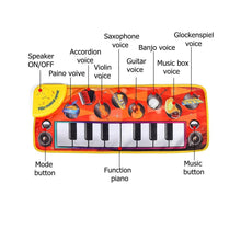 Load image into Gallery viewer, Kids Baby Early Education Music Piano Keyboard Carpet Musical Mat Touch Play Safety Learn Singing Toy For Kids
