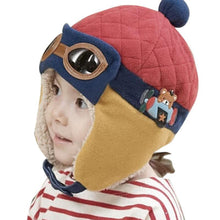 Load image into Gallery viewer, Modern Pilot Winter Warm Baby Hats Infant Toddlers Boys Girls Pilot Caps Ear flap Hat For Boys
