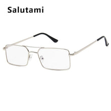 Load image into Gallery viewer, Luxury Famous Retro Modern Square Unisex Men and  Women‘s Sunglasses  With Alloy Metal Small Frame With Clear Double Bridge Men's Sunglasses
