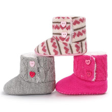Load image into Gallery viewer, Trend NEW Modern Fashion Anti Slip Modern Soft Sole Knitted Elegant Baby Boots Perfect For Baby Girls For Autmn and Winter Season
