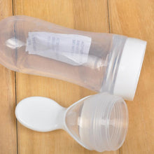 Load image into Gallery viewer, Safety Silicone Bottle For Infant Dids Deeding Bottles With Spoon Baby Food Supplement Bottle Cup For Kids
