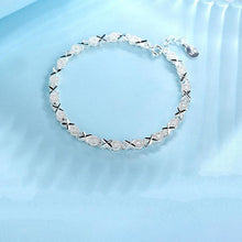 Load image into Gallery viewer, Top Quality Elegant 925 Sterling Silver Luxury Bracelets For Women Wedding Accessories Lady Fashion Zircon Geometric Bracelet Girl Gift

