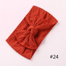 Load image into Gallery viewer, Modern Braid Nylon Bow Knot Solid Wide Nylon Headbands Turban Baby Girls Head Wrap For Girls
