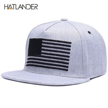 Load image into Gallery viewer, Raised Flag Embroidery Snapback Cap
