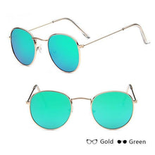 Load image into Gallery viewer, Luxury Leon Classic Small Round Unisex Sunglasses For Women and Men Mirror Sun Glasses Vintage Style With UV400 Protection
