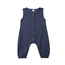 Load image into Gallery viewer, Solid Color Sleeveless Cotton Romper Jumpsuit Playsuit Outfits for Newborn Baby Boy/Girl In Classic Design
