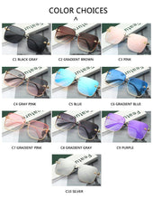 Load image into Gallery viewer, New Fashion Lady Oversize Rimless Square Bee Sunglasses For Women  With Small Bee Glasses Design Gradient Sunglasses With UV400
