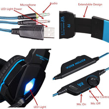 Load image into Gallery viewer, NEW STEVVEX Modern G2000 G9000 Gaming Headsets Big Headphones with Light Mic Stereo Earphones Deep Bass for PC Computer, Laptop and Gaming
