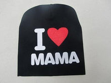 Load image into Gallery viewer, Modern Popular Baby Knitted Warm Cotton Beanie Hat cap For Toddler Baby Kids Cap for Girls &amp;  Boys I love Mama Prints Baby Hat Design
