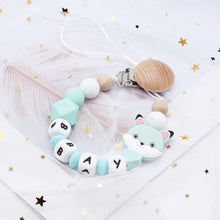 Load image into Gallery viewer, Modern Handmade Pacifier Personalize Silicone Beads Binky Clip Pacifier Chain Chew Baby Teether Toys For Baby

