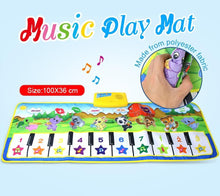 Load image into Gallery viewer, Animals Musical Mat Carpet with 10 Keys Record Function Animal Sounds Play Touch Piano Educational Toys For Kids
