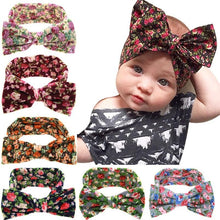 Load image into Gallery viewer, Luxury Modern Headbands Turban Head Wrap Hair Accessories Ear Printing Flowers Headwear New Bow For Kids
