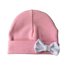 Load image into Gallery viewer, Modern Baby Girls and Boys Cotton Butterfly Hat For Newborn Infant Caps For Winter ad Sleeping for Baby Kids
