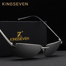 Load image into Gallery viewer, Luxury Classic Retro Rimless Sunglasses Men Polarized Gold Men's Shades Sun Glasses Luxury brands Night Driving Glasses Oculos de sol
