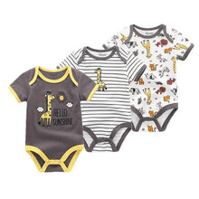 Load image into Gallery viewer, 3PCS/Set Modern Fashion Baby Clothes Bodysuits Baby Clothes Unicorn Clothing Unisex 0-12M Baby Bodysuits Romper and Jumpsuit Set For Kids and Baby
