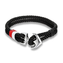 Load image into Gallery viewer, High Quality Anchor Bracelets  Charm Nautical Survival Rope Chain Paracord Bracelet Male Wrap Metal Sport Hooks For Men
