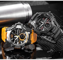 Load image into Gallery viewer, Modern Luxury Sport Watch For Men Fashion Casual Alarm Clock 50M Waterproof In Military Chrono Dual Display Style Wristwatches Relogio Masculino
