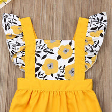 Load image into Gallery viewer, Summer Newborn Baby Girl Clothes Fly Sleeve Sunflower Print Romper Jumpsuit One-Piece Outfit  For Girls
