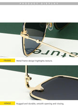 Load image into Gallery viewer, New Fashion Lady Oversize Rimless Square Bee Sunglasses For Women  With Small Bee Glasses Design Gradient Sunglasses With UV400
