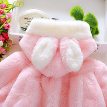 Load image into Gallery viewer, Winter Baby Girls Fur Warm with Cute Rabbit Ears Cloak Coat In Elegant Modern Style For Baby Girls
