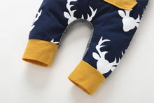 Load image into Gallery viewer, Baby Boy Rompers Long Sleeve Deer Head Infant Newborn Jumpsuit Outfits For Girls and Boys Pajamas
