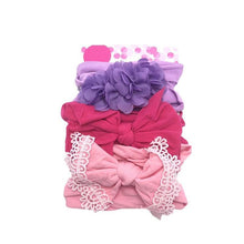 Load image into Gallery viewer, Modern 3PCS Set Floral Bows Baby Headband Dot Bowknot Cotton Hair Band Girls Hair Accessories For Girls
