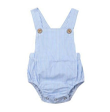 Load image into Gallery viewer, Newborn Infant Baby Boy/Girl Bodysuit Summer Button Jumpsuit Striped Casual Sleeveless Backless Solid Outfits Clothes for Girls
