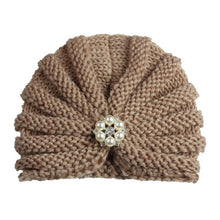 Load image into Gallery viewer, Handmade Knitted Winter Baby Hat for Girls Candy Color Enfant Baby Beanie Turban Hats Newborn Baby Cap
