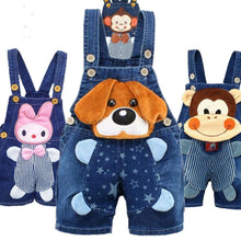 Load image into Gallery viewer, Modern Cartoon Baby Clothing Boys &amp; Girls Jeans Overalls Shorts Toddler Infant Rompers For Kids In Fashion Deisgn
