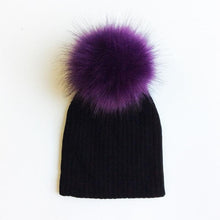 Load image into Gallery viewer, Trend New Winter Children Boy Girl Crochet Artificial Pompom Hat Knitted Toddler Kids Caps With Pompon Baby Beanie For Girls and Boys

