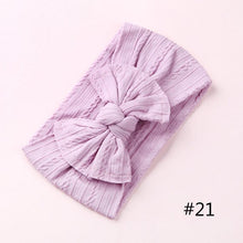 Load image into Gallery viewer, Modern Braid Nylon Bow Knot Solid Wide Nylon Headbands Turban Baby Girls Head Wrap For Girls
