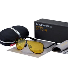 Load image into Gallery viewer, Luxury Night Vision Glasses Driver Sun glasses Polarized sunglasses Black Night Vision Glasses Accessories (Black Night) For Women and Men With UV400 Protection
