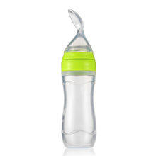 Load image into Gallery viewer, Baby Bottle Leak-proof Food Dispensing Spoon Juice Cereal Feeding Bottle Spoon Food Supplement Bottles For Kids In Modern Design
