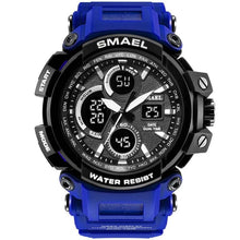Load image into Gallery viewer, Red Modern Sport  Waterproof 50M Men Watches With LED Digital Display In Military Armi Relogio Masculino Style
