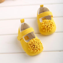 Load image into Gallery viewer, Candy Colors Newborn Baby Prewalker Princess Girl Crib Big Flower Soft Bottom Anti-slip Shoes Footwear  Shoes
